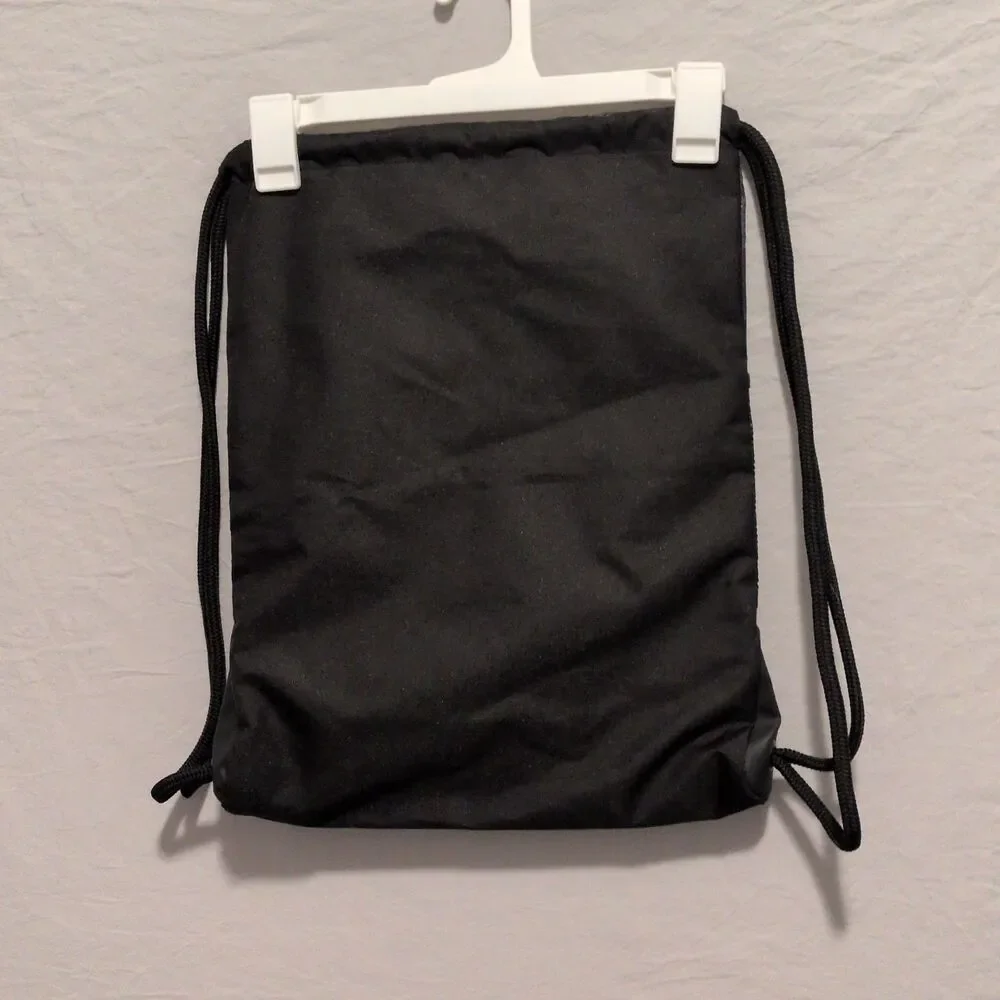 Adidas Drawstring Gym Sack Backpack Black/Pink/Holographic Zip Pocket